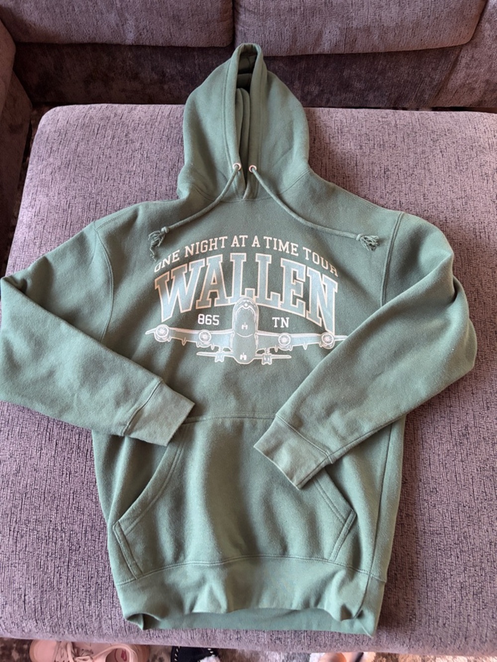 Morgan Wallen 'One Night at a Time Tour' Olive Green Hoodie sweatshirt 2024